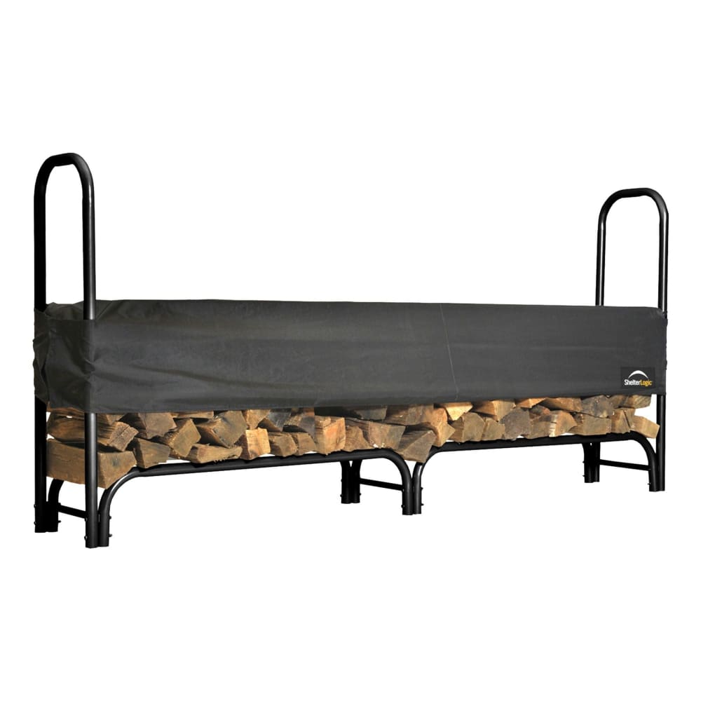ShelterLogic 8 Heavy Duty Firewood Rack with Cover - ShelterLogic