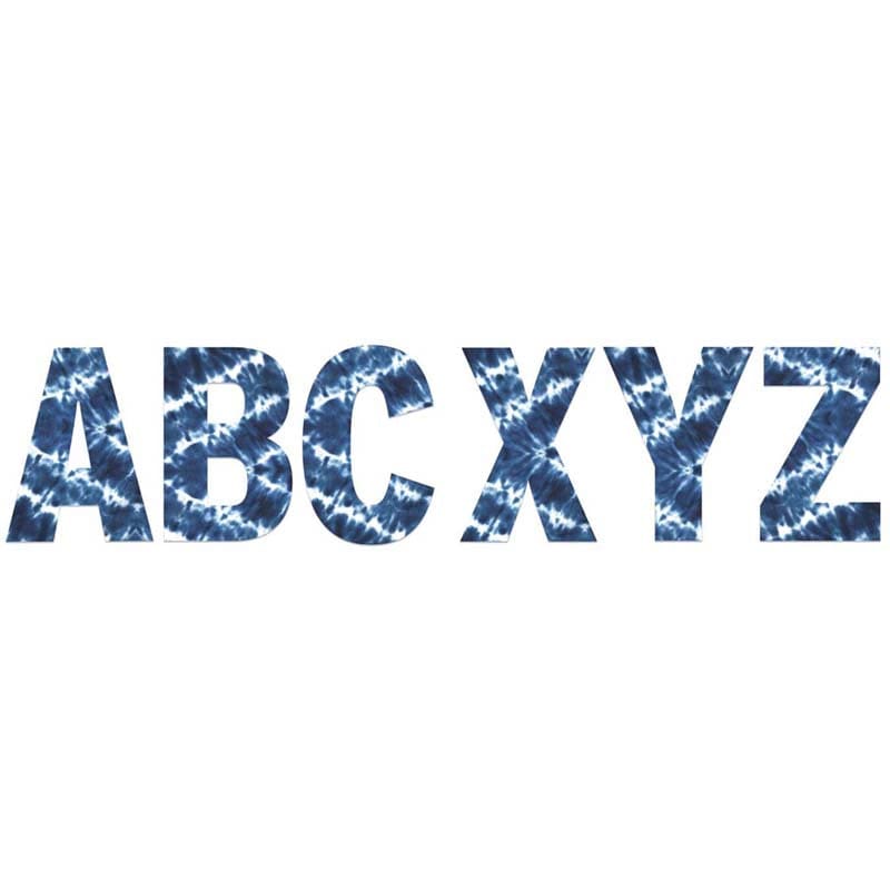 Shibori Tie-Dye 7 Deco Letters (Pack of 6) - Letters - Eureka