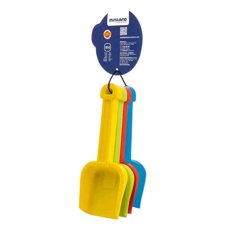 Shovels Set Of 4 (Pack of 8) - Sand & Water - Miniland Educational Corporation