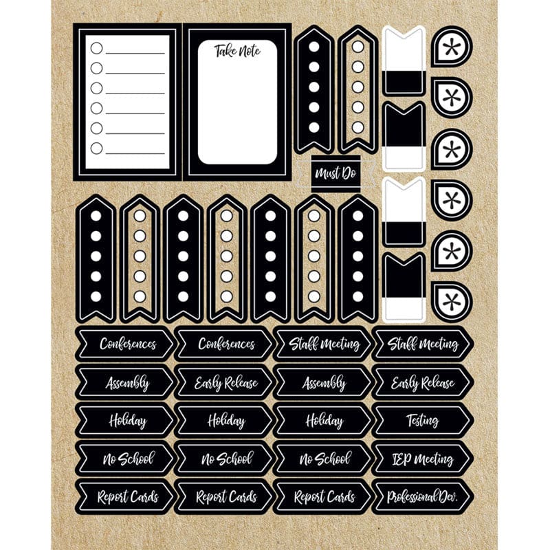 Simply Stylish Planner Sticker Pack (Pack of 12) - Stickers - Carson Dellosa Education