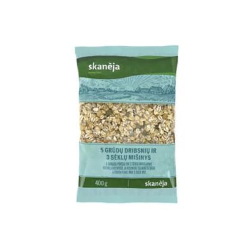 SKANEJA Five Grains and Three Seeds Oatflakes 14.11 oz. (400 g.) - Skaneja