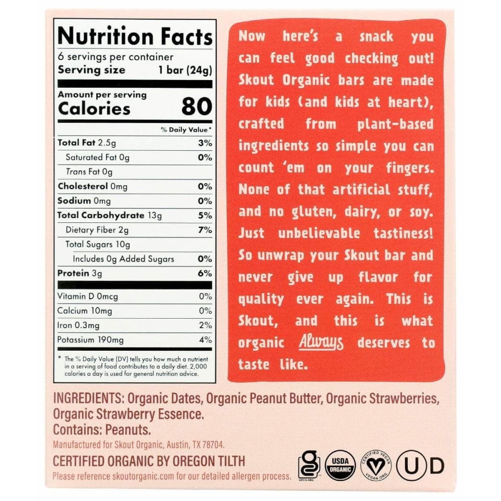 SKOUT Grocery > Snacks SKOUT: Peanut Butter and Jelly Kids Bar, 5.1 oz