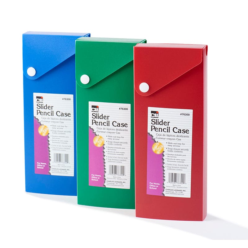 Slider Pencil Box (Pack of 12) - Pencils & Accessories - Charles Leonard