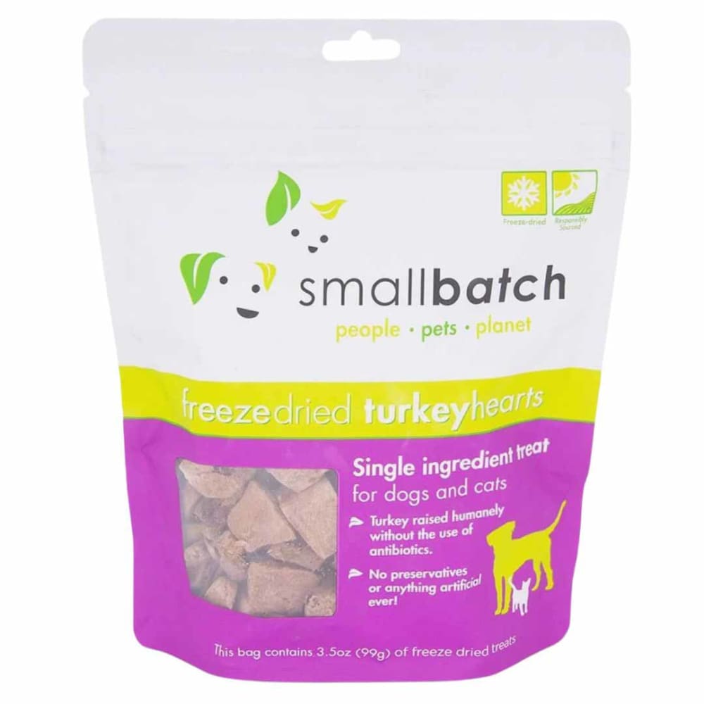 Small Batch Freeze Dried Turkey Hearts - 3.5oz. - Pet Supplies - Small Batch
