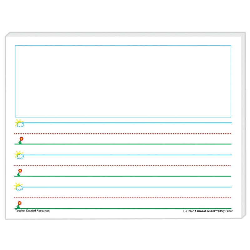 Smart Start K-1 Story Paper 100 Sheets (Pack of 6) - Handwriting Paper - Teacher Created Resources