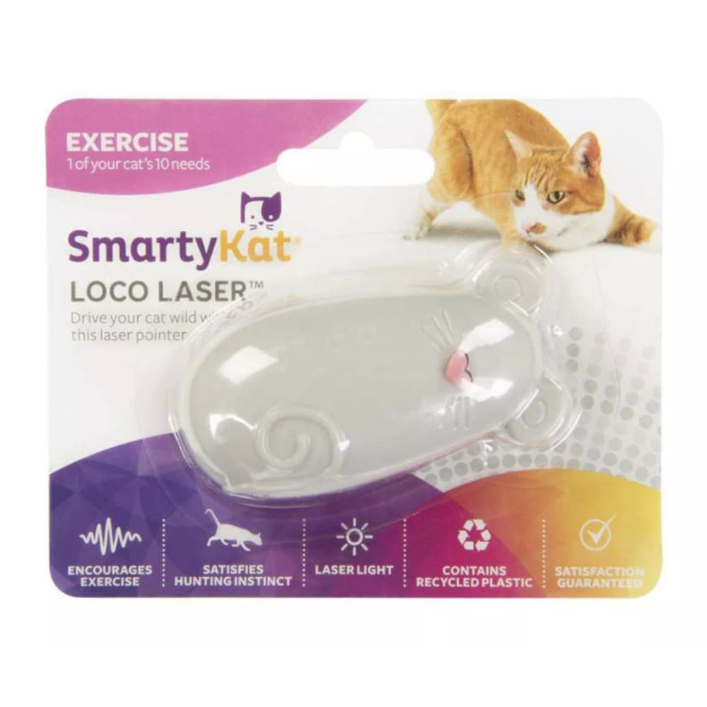 SmartyKat Loco!Laser Interactive Laser Pointer Cat Toy Assorted One Size - Pet Supplies - SmartyKat