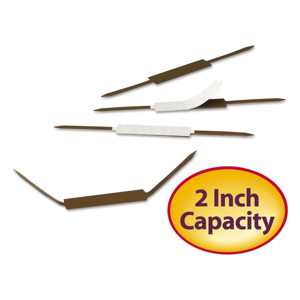 Smead 2 Capacity Adhesive Steel File Fasteners Brown (100ct.) - File Folders - Smead