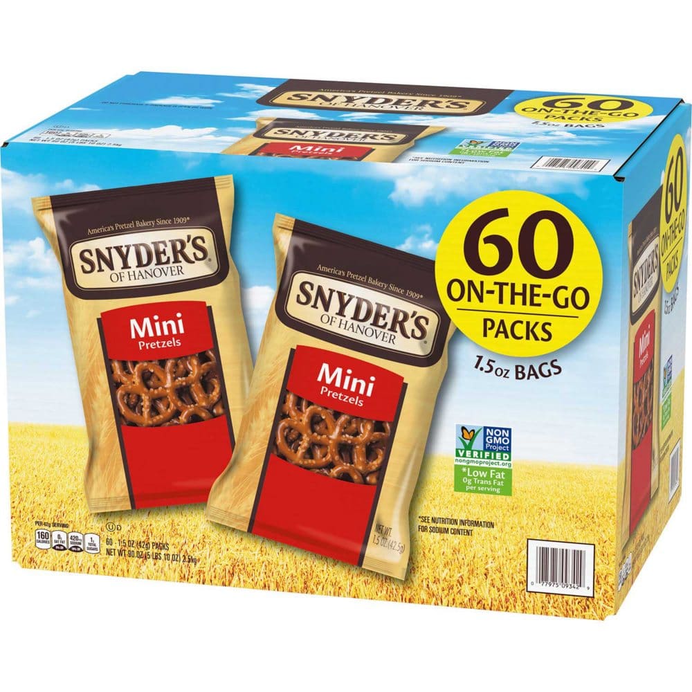Snyder’s Mini Pretzels (1.5 oz. 60 ct.) - Bulk Pantry - Snyder’s Mini