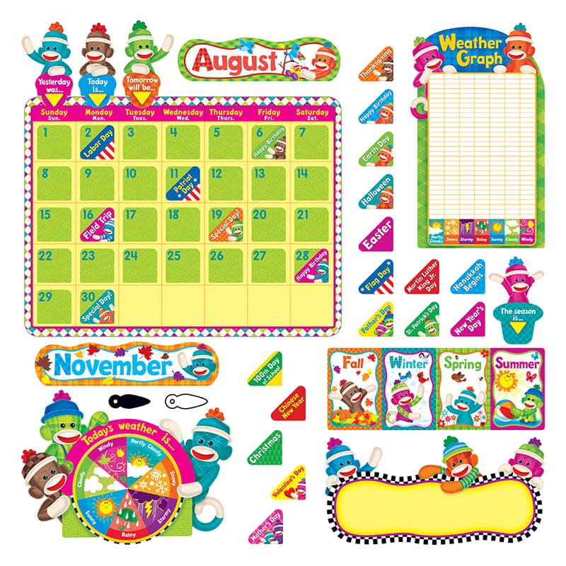 Sock Monkeys Calendar (Pack of 2) - Calendars - Trend Enterprises Inc.