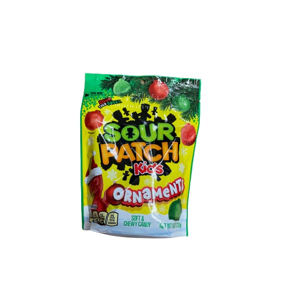SOUR PATCH KIDS Ornament Holiday Candy 1 - 10 oz Bag - SOUR PATCH KIDS