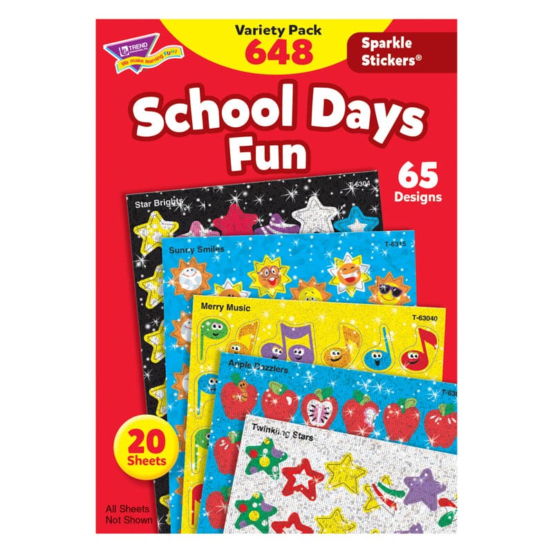 Sparkle Stickers Variety Pack School Days (Pack of 2) - Stickers - Trend Enterprises Inc.