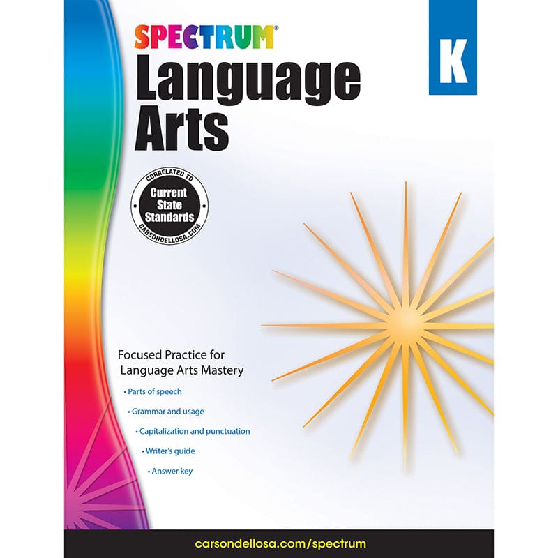 Spectrum Language Arts Gr K (Pack of 6) - Language Skills - Carson Dellosa Education