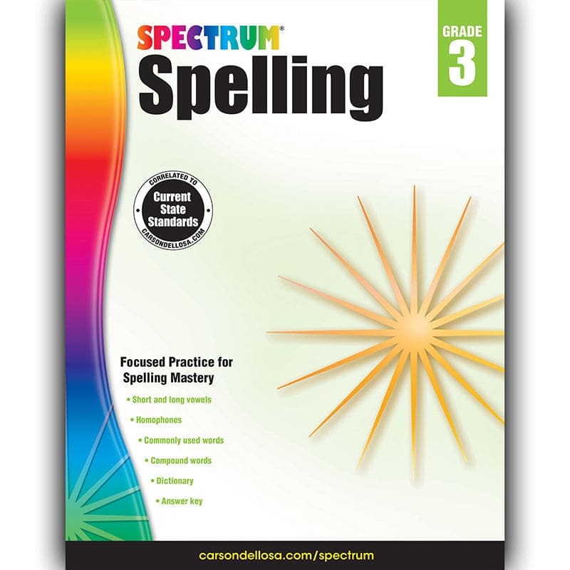 Spectrum Spelling Gr 3 (Pack of 6) - Spelling Skills - Carson Dellosa Education