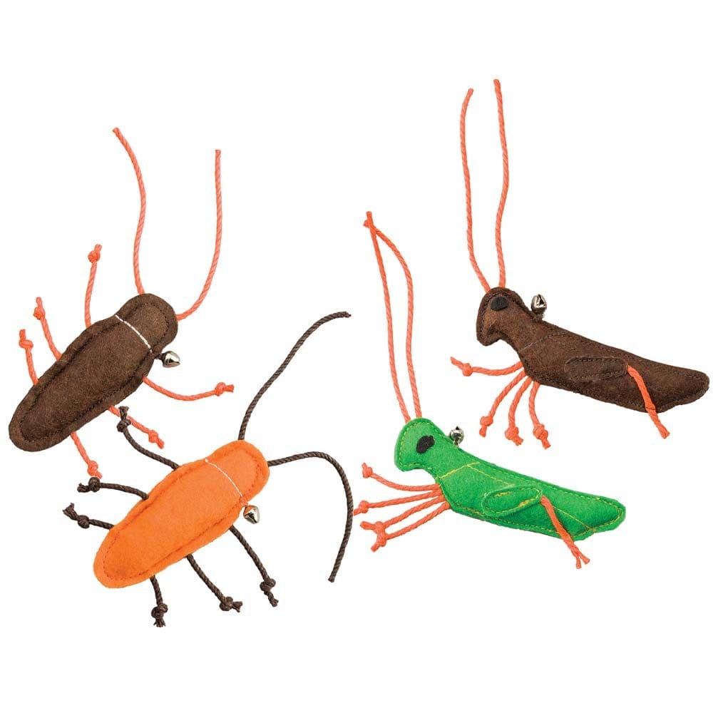 Spot Ethical Whiskins Felt Insect Assorted 4In - Pet Supplies - Spot