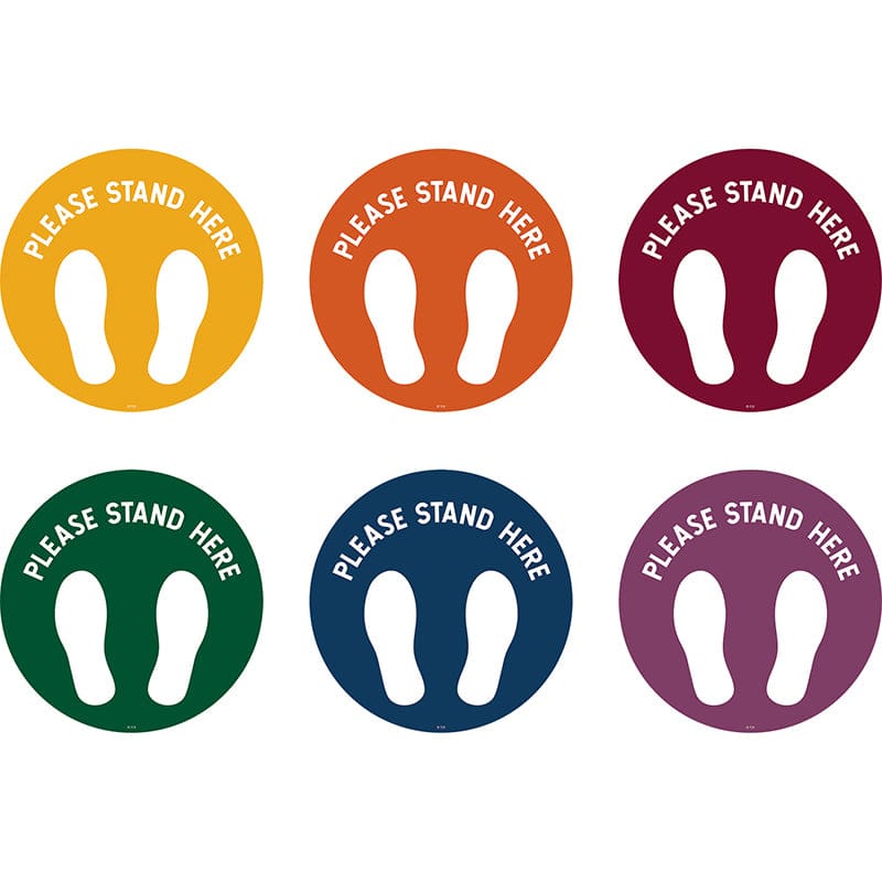 Spot On Floor Please Stand Here 7In (Pack of 6) - Classroom Management - Teacher Created Resources