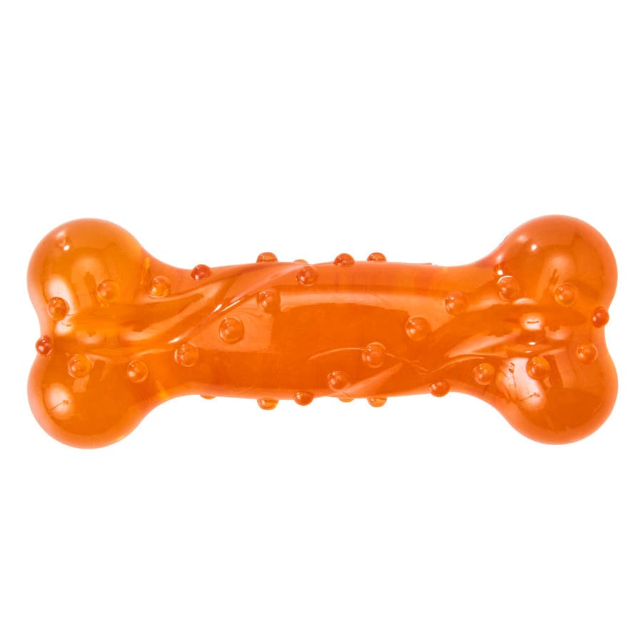 Spot Play Strong Scent-Sation Bone Dog Toy Orange 5in - Pet Supplies - Spot