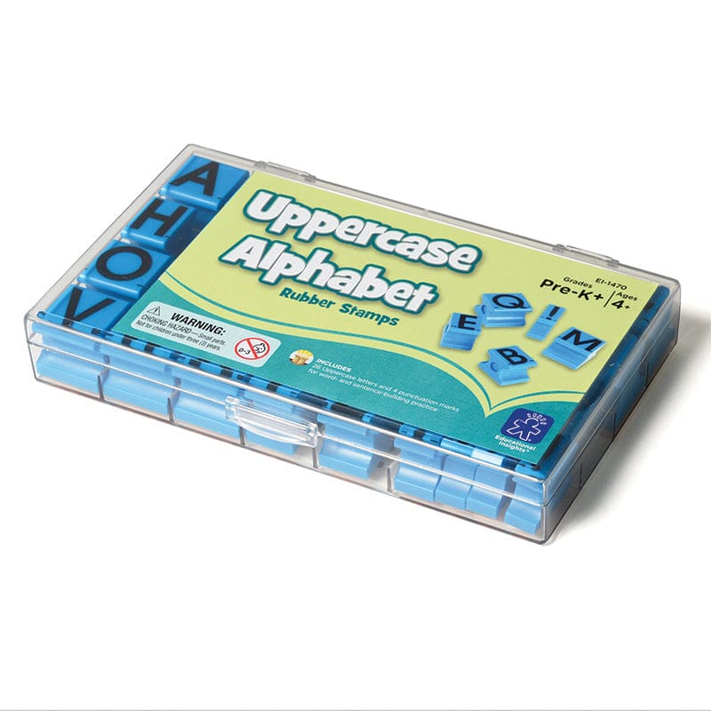 Stamps Uppercase Alphabet In Clear Plastic Case (Pack of 2) - Stamps & Stamp Pads - Learning Resources