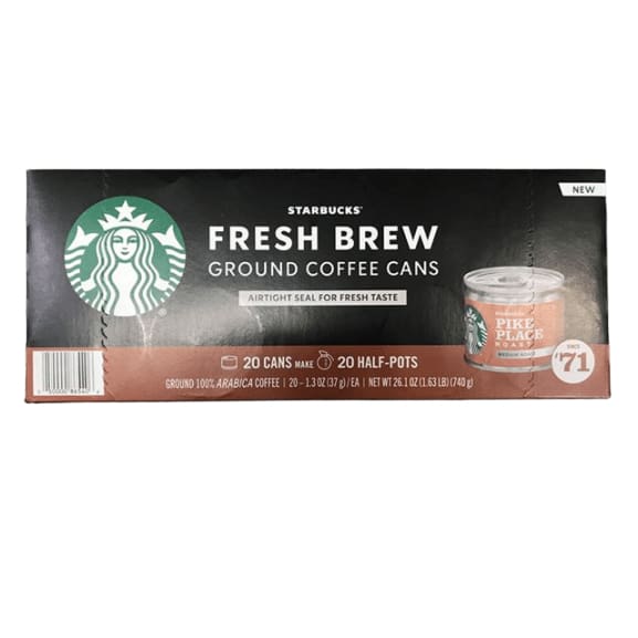 Starbucks Breakfast Blend Fresh Brew Ground Coffee Cans (20 ct.) - ShelHealth.Com