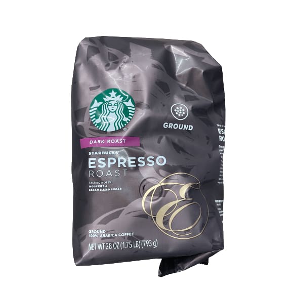 Starbucks Espresso Roast, Ground Coffee, Dark Roast, 28 oz ShelHealth