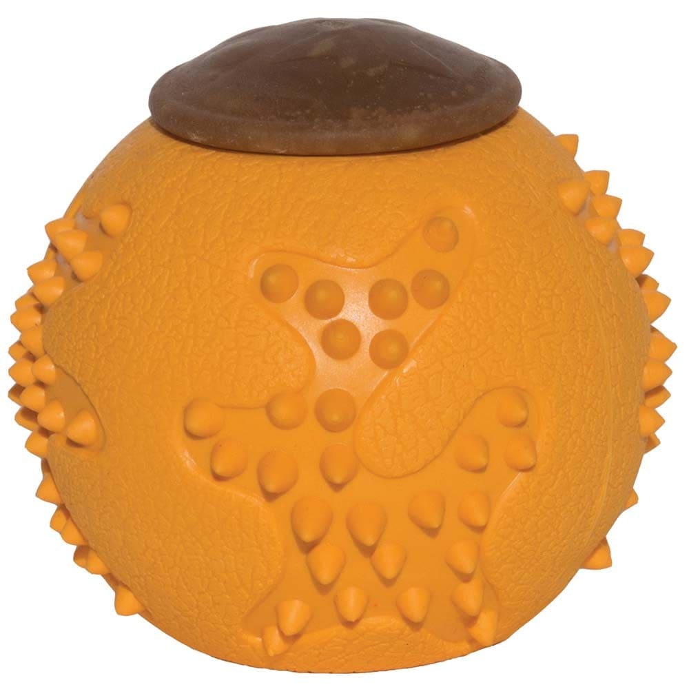 Starmark RubberTuff Dog Treat Ball Orange 1ea/SM - Pet Supplies - Starmark