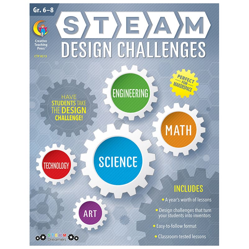 Steam Design Challenges Grades 6-8 (Pack of 2) - Activity Books & Kits - Creative Teaching Press