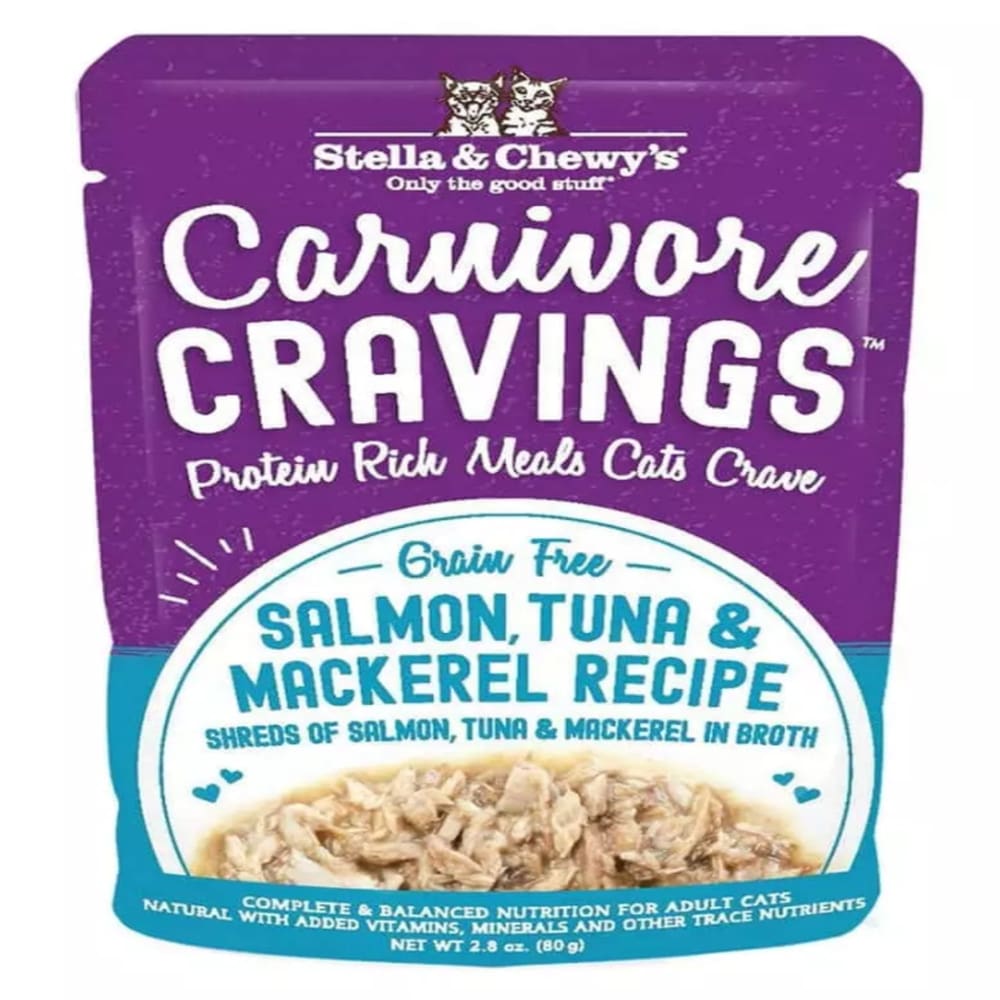 Stella and Chewys Cat Carnivore Cravings Shred Tuna and Mackerel 2.8Oz. (Case Of 24) - Pet Supplies - Stella and Chewys