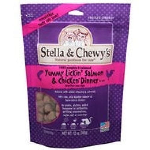 Stella and Chewys Cat Freeze Dried Yummy Lickin’ Salmon and Chicken Dinner 3.5 Oz. - Pet Supplies - Stella and Chewys