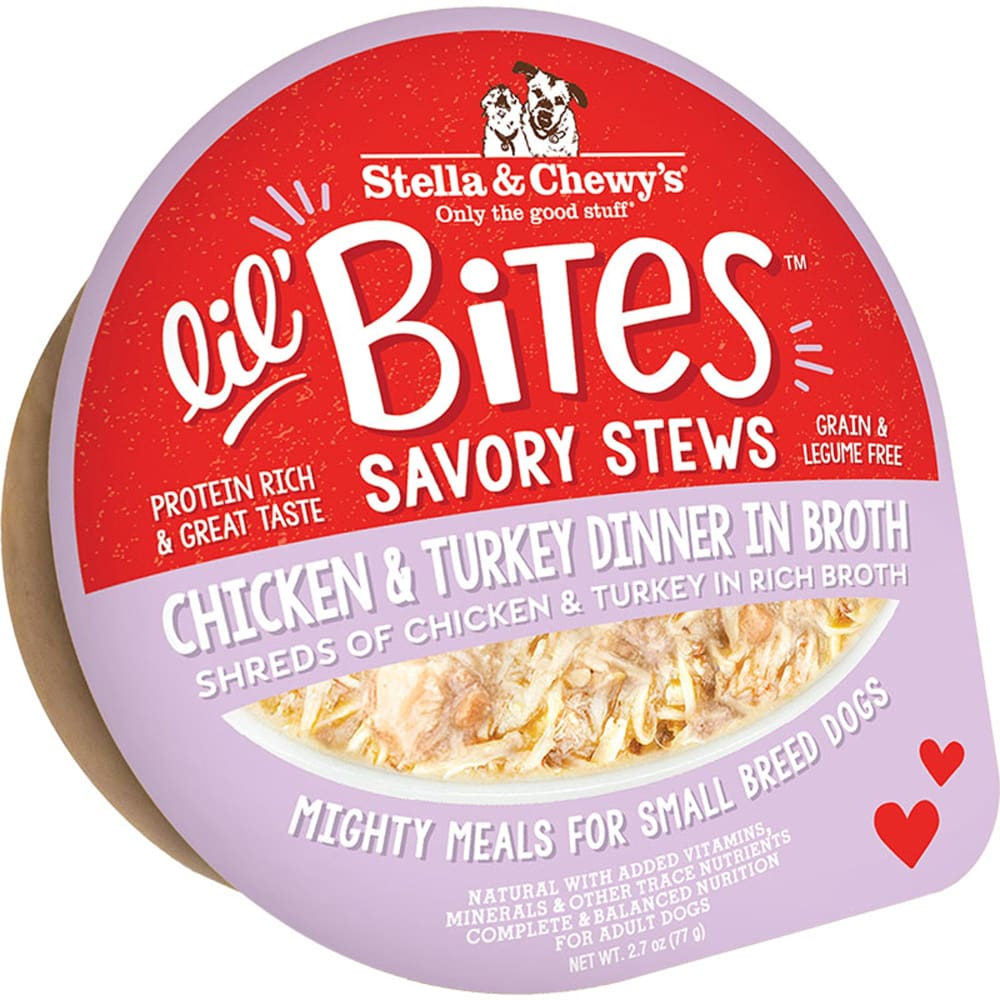 Stella and Chewys Dog Lil Bites Savory Stew Chicken and Turkey 2.7Oz. (Case Of 12) - Pet Supplies - Stella and Chewys