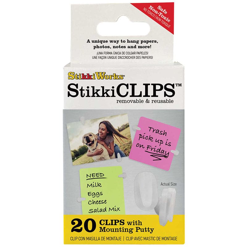 Stikki Clips with Mounting Putty (Pack of 10) - Clips - Fpc Corporation