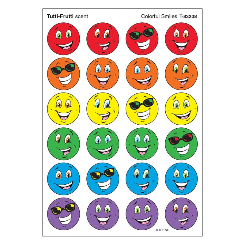 Stinky Stickers Colorful Smiles (Pack of 12) - Stickers - Trend Enterprises Inc.