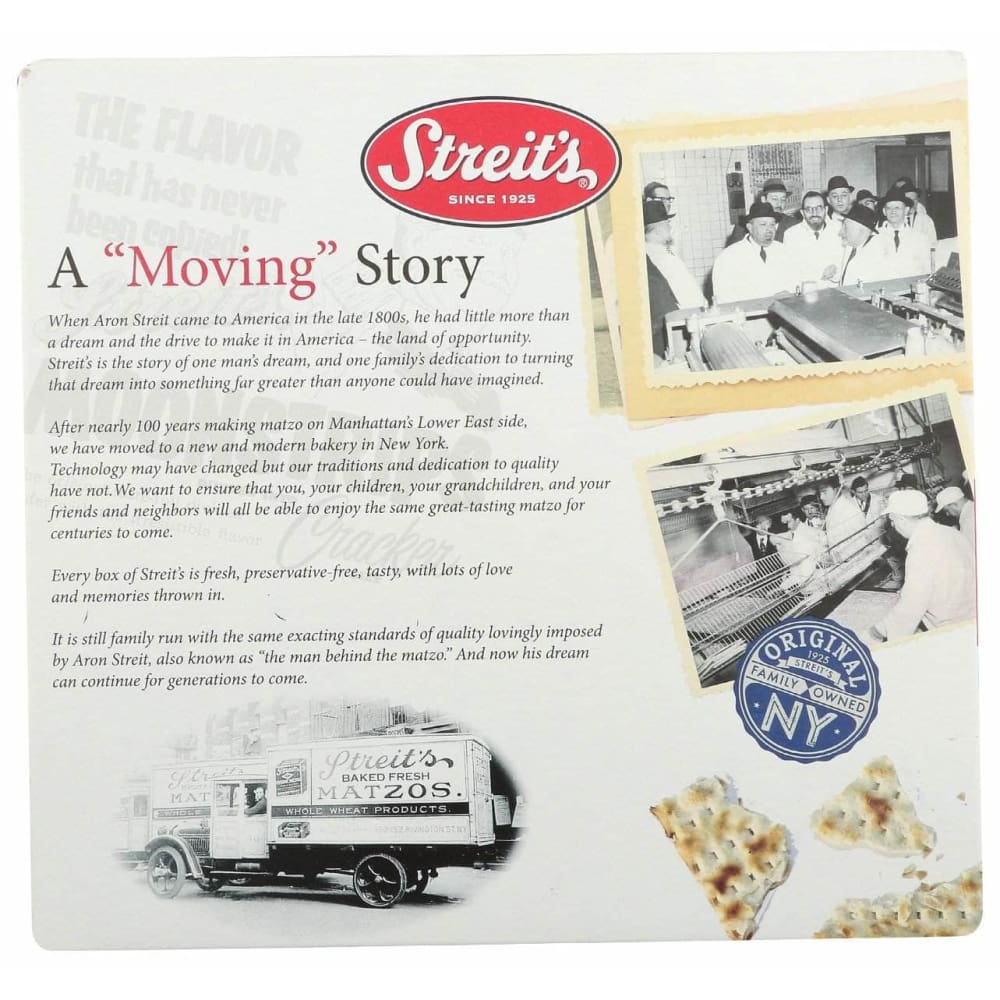 STREITS Streits Whole Wheat Matzo, 11 Oz