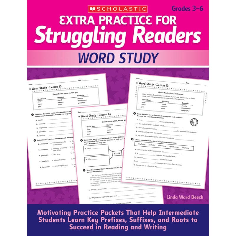 Struggling Readers Word Study Extra Practice (Pack of 3) - Word Skills - Scholastic Teaching Resources