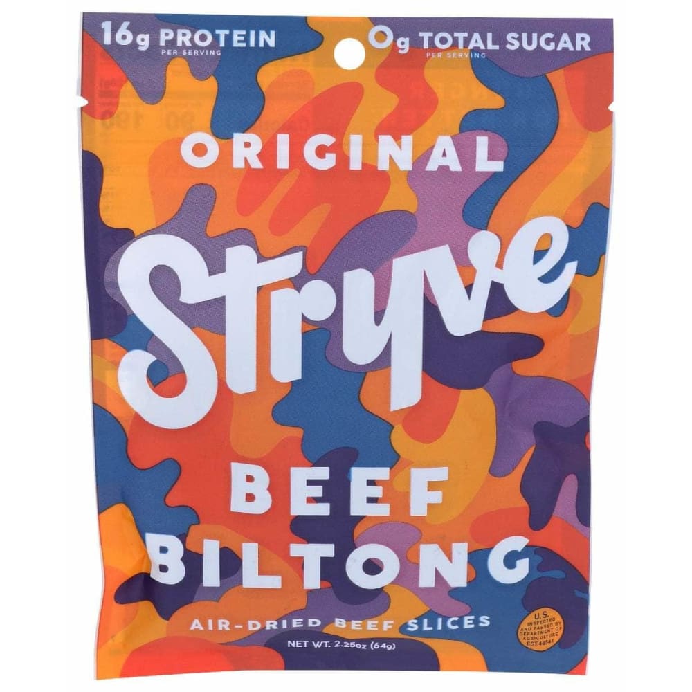 STRYVE PROTEIN SNACKS STRYVE PROTEIN SNACKS Sliced Biltong Original, 2.25 oz