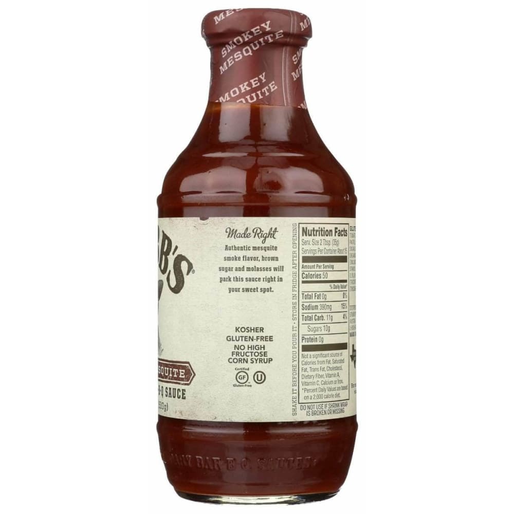 STUBBS Stubbs Sauce Bbq Smky Mesquite, 18 Oz