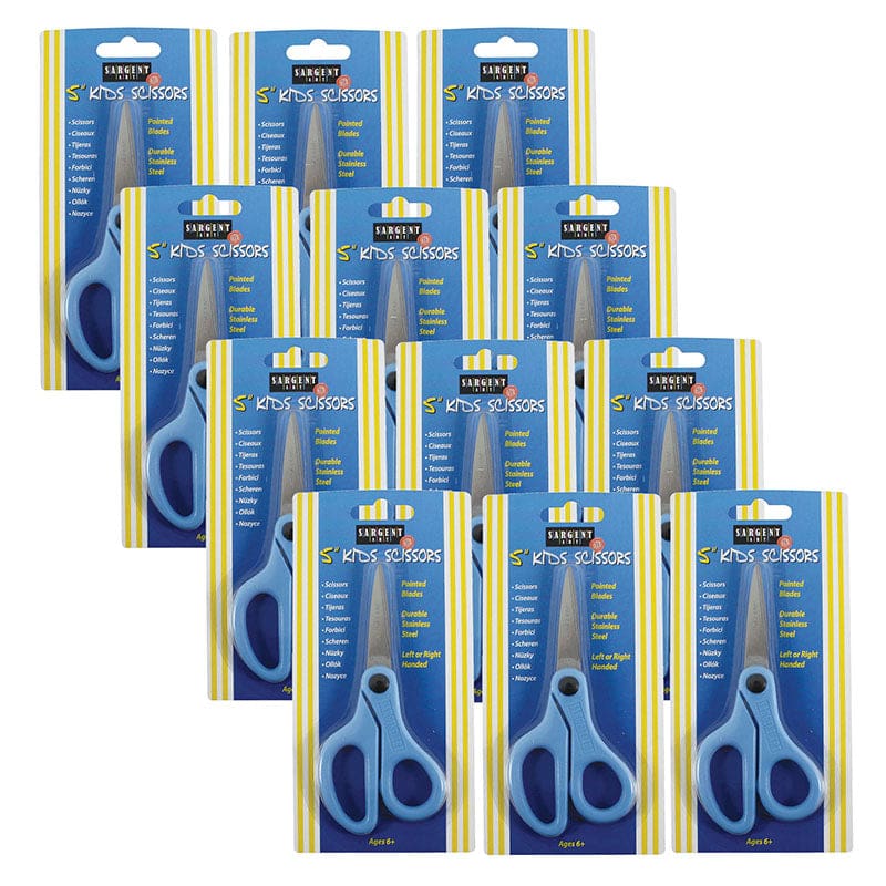 Student Scissors 5In Pointed 12/Pk (Pack of 2) - Scissors - Sargent Art Inc.