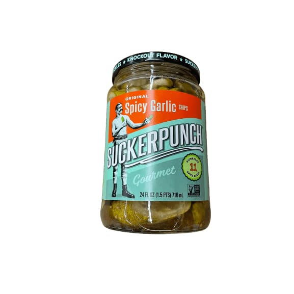 SuckerPunch SuckerPunch Original Spicy Garlic Chips, 24 fl oz.