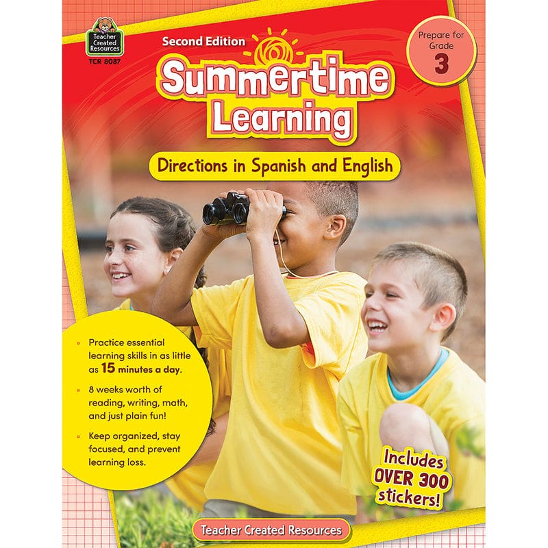 Summertime Learning Gr 3 2Nd Ed English & Spanish Directions (Pack of 6) - Skill Builders - Teacher Created Resources