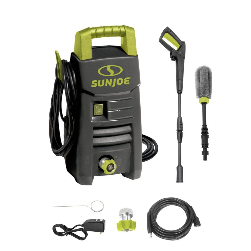 Sun Joe SPX205E-MAX Electric Pressure Washer 1550-PSI MAX 1.4 GPM MAX - BONUS Rim Brush - Pressure Washers & Accessories - Sun Joe