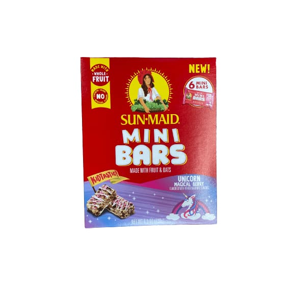 Sun-Maid Sun-Maid Mini Bars - Unicorn Magical Berry 6-Count Box/0.75 oz Bars, 4.5 oz