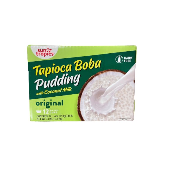 sun tropics sun tropics Tapioca Boba Pudding with Coconut Milk - ORIGINAL - 12 x 4 oz.