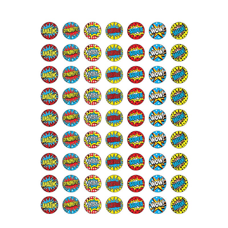 Superhero Mini Stickers (Pack of 12) - Stickers - Teacher Created Resources