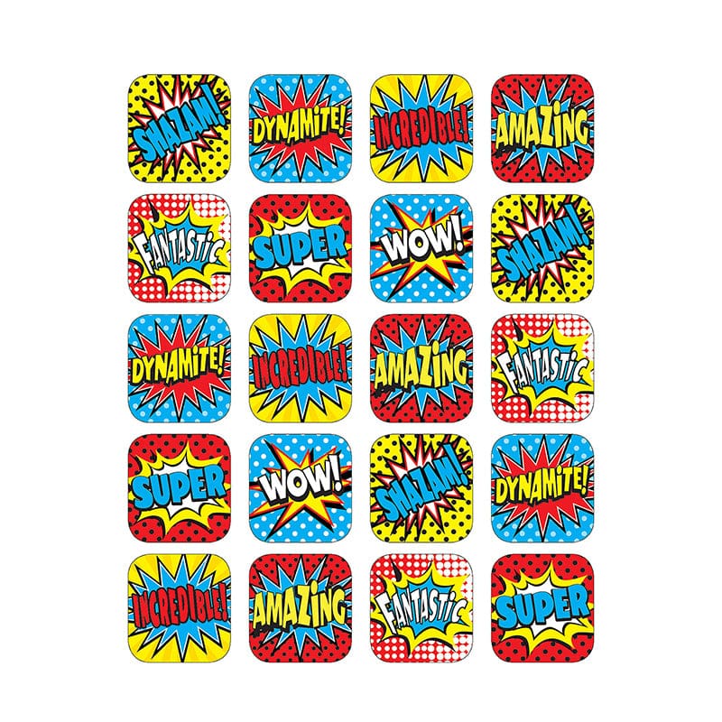 Superhero Stickers (Pack of 12) - Stickers - Teacher Created Resources