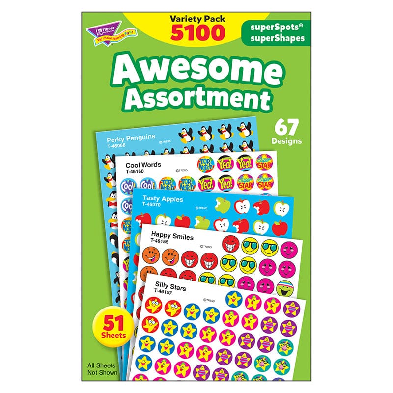 Superspots Colossal Awesome Asst (Pack of 2) - Stickers - Trend Enterprises Inc.