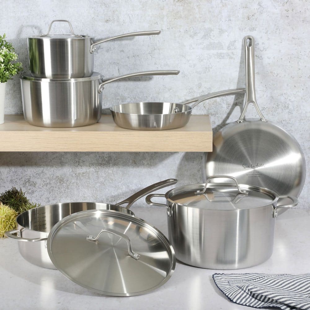 Sur La Table 10-Piece Stainless Steel Cookware Set - Cookware - Sur