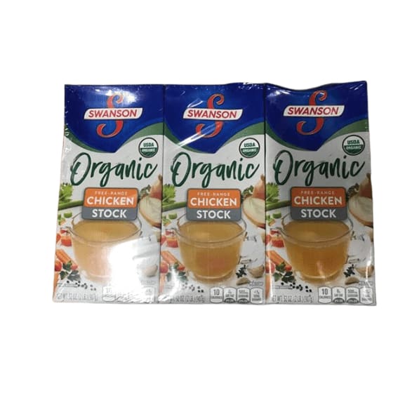 Swanson Organic Free-Range Chicken Stock, 3 pk./32 oz. - ShelHealth.Com