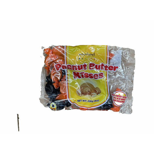 Hispanic Candy Sweet Soul Peanut Butter Kisses, Mexican Caramel Candy with Peanut Butter, 18 Ct