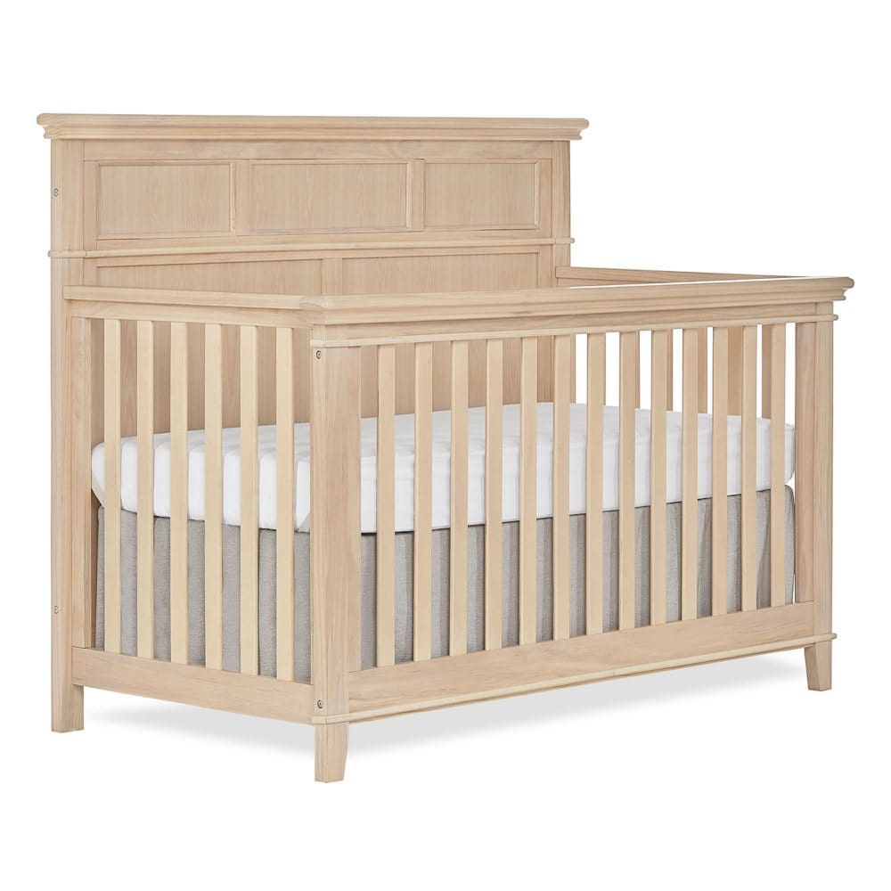 Sweetpea Baby Dover 4-in-1 Convertible Crib Vintage White Oak - Cribs & Baby Beds - Sweetpea