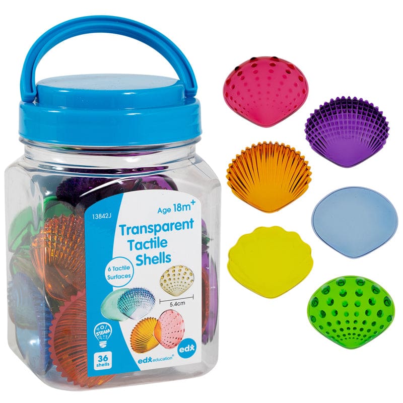 Tactile Shells Transparent 36St Mini Jar - Hands-On Activities - Learning Advantage