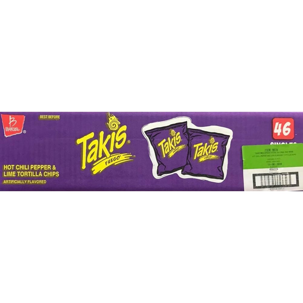 Takis Fuego Hot Chili Pepper and Lime Tortilla Chips, 46 pk./1 oz. - ShelHealth.Com