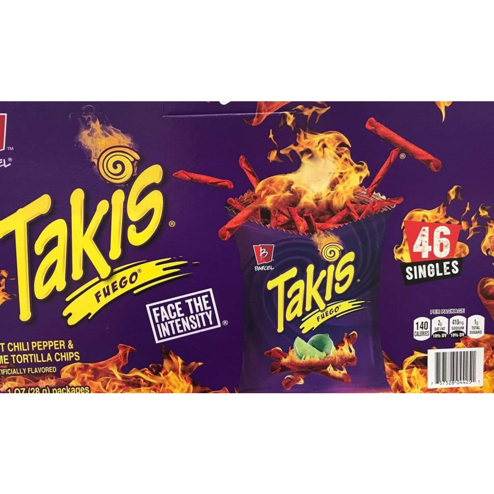 Takis Mini Fuego Chilli Pepper & Lime Tortilla Chips, 46 x 1 oz. - ShelHealth.Com